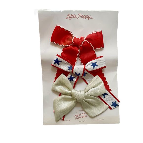NWT Little Poppy Co Subscription Bow Set - Picture 2 of 7